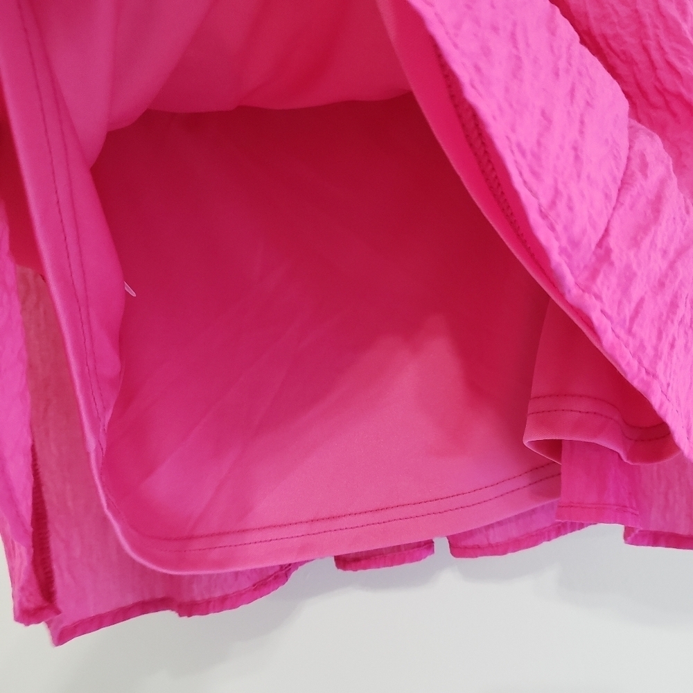 Entro Ruffle Sleeve Babydoll Blouse Top Women Small Fuchsia Pink Vibrant Boho - Picture 9 of 9